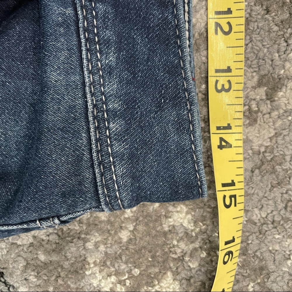 Amethyst Jeans Dark Wash Boot Cut Raw Hem - Picture 11 of 13